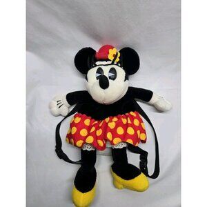 Vintage 1930s Style Looking Minnie Mouse Plush Backpack 1996 Child Size- Rare